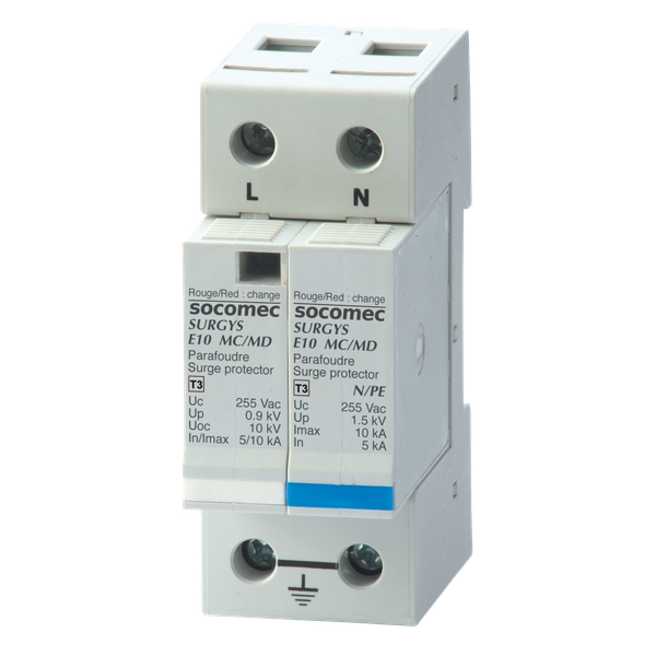 SURGYS E10 SPD Type 2&3 Imax=10kA Up=1,3kV TT&TNS network MC/MD mode-4 image 2