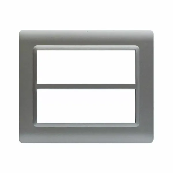 44 MOULDED FR.PLATE SILVER MATT6+6M image 1