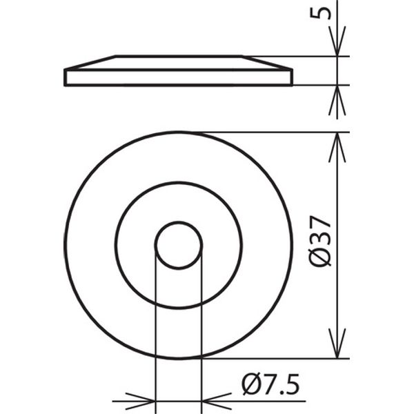 Cover disc plastic, brown H 5mm, D 37mm for conductor and rod holders image 2