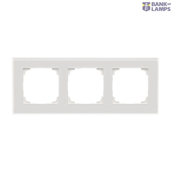 Triple frame, glass, white frosted glass image 1