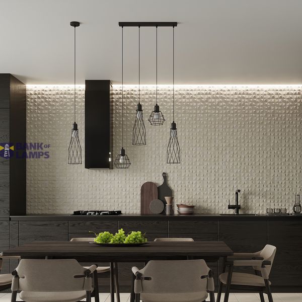 HANGING LAMP SUBA 3P BLACK E27 3X15W IP20 image 7