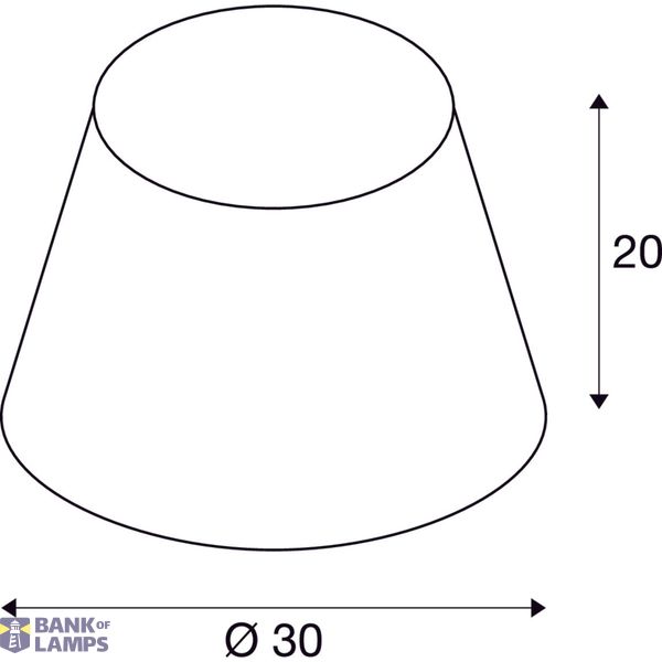 FENDA, lamp shade, conical, blue, Ø/H 30/20 cm image 5