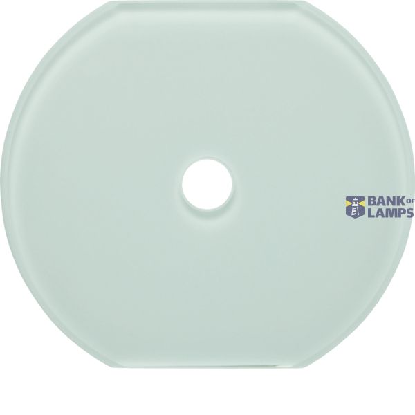 Cover frame 1-way center piece for rotary switch, Glass Series, polar white image 1