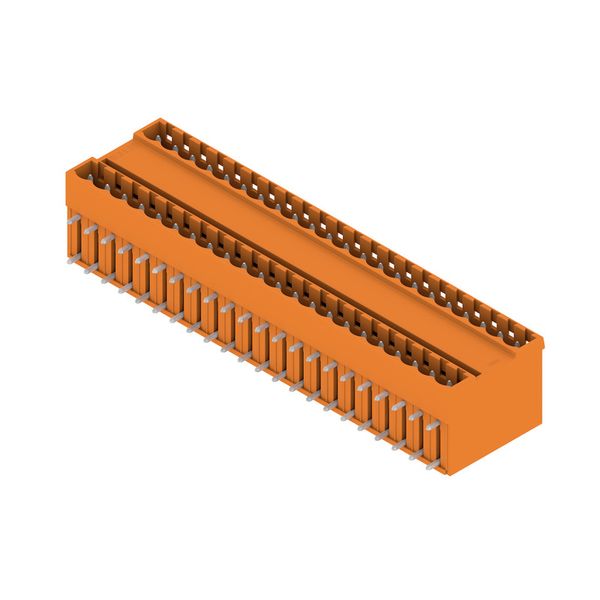 PCB plug-in connector, male header, closed side, THT solder connection, 5.08 mm, Number of poles: 44, 90°, Solder pin length (l): 3.2 mm, tinned, orange, Box image 3