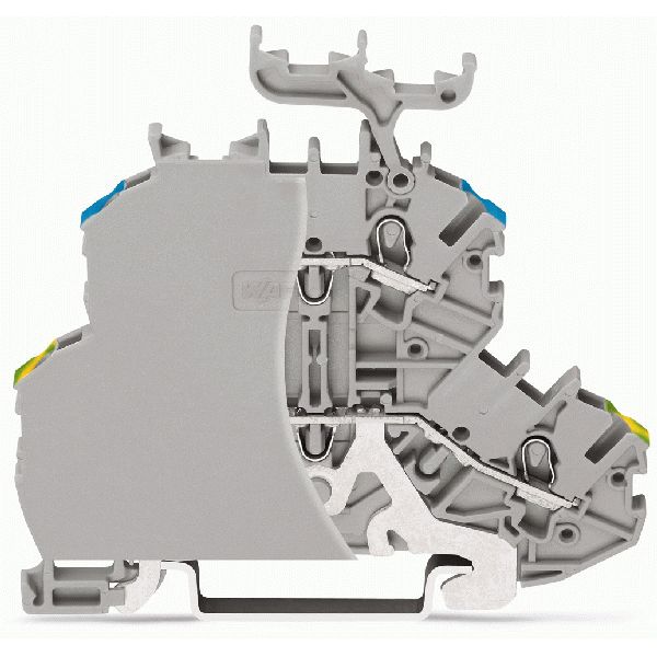 Double-deck terminal block Shield/through terminal block with end plat image 1