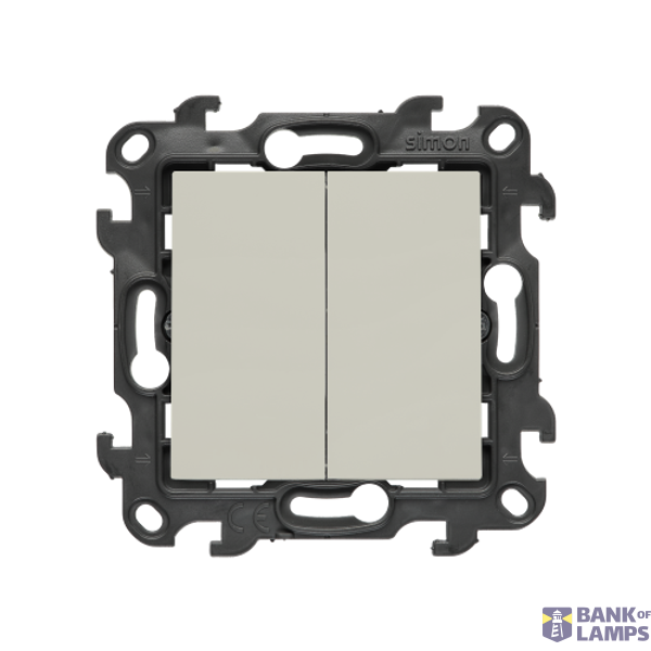SOON ON SALE, two-way switch without pictogram, (module), Simon 24, IP20/IP44, 10AX, cashmere image 1