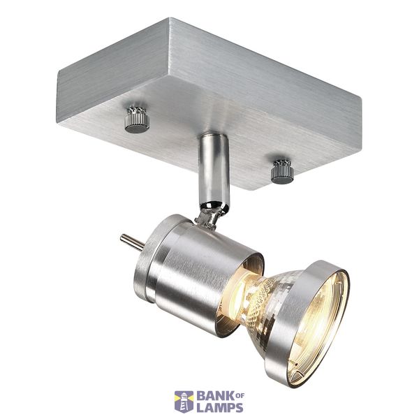 SOUVEREEN I QPAR51,wall and ceiling light, brushed aluminium, spot, max. 75W image 1
