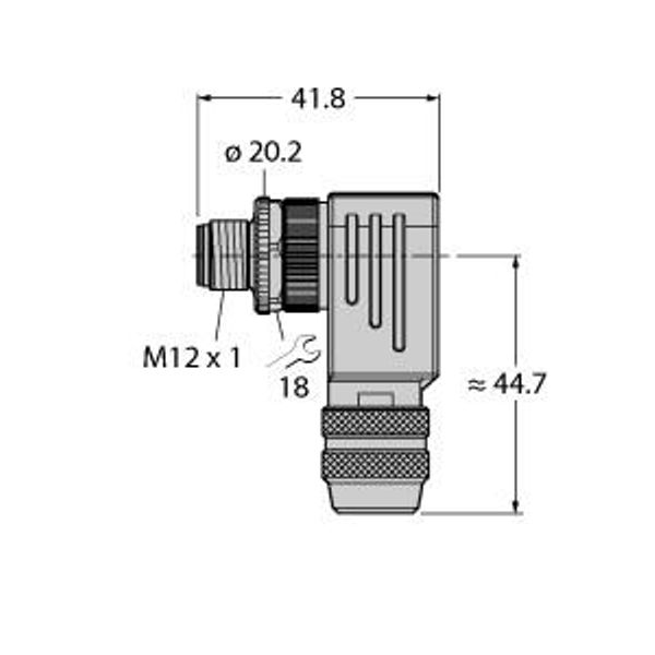 Field-Wireable Connector Male Connector M12 × 1, Angled   CMBS8251-0 image 2