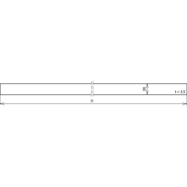Terminal lug Fl 30x3.5mm StSt (V4A) L 1500mm image 2
