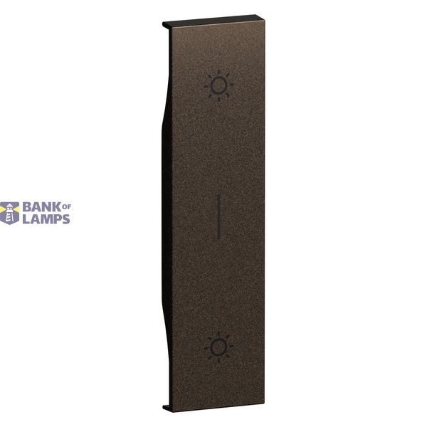 L.NOW - DOUBLE PUSHBUTTON COVER 1M BRONZE image 1