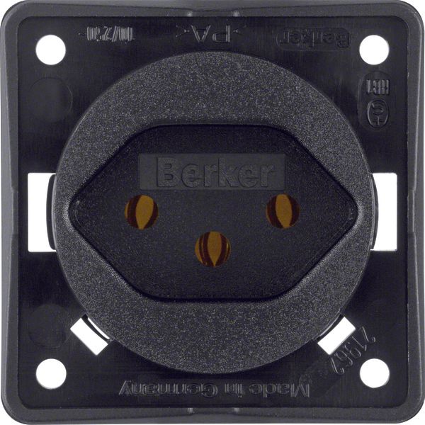 sock. outl. w. earth cont. CH type 13, screw term, Int. mod. ins., bla image 1