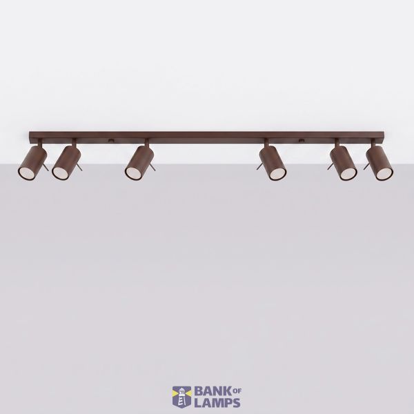 Ceiling lamp RING 6L brown image 7