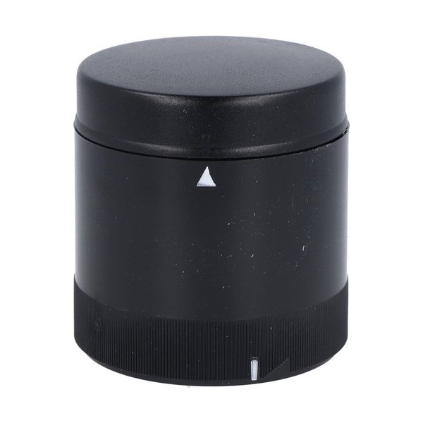 Pulsed or continuous sound module complete with cover. Ø70mm, 24VAC/DC, 16 sound tones (80dB MAX). IP65 protection. Black image 1