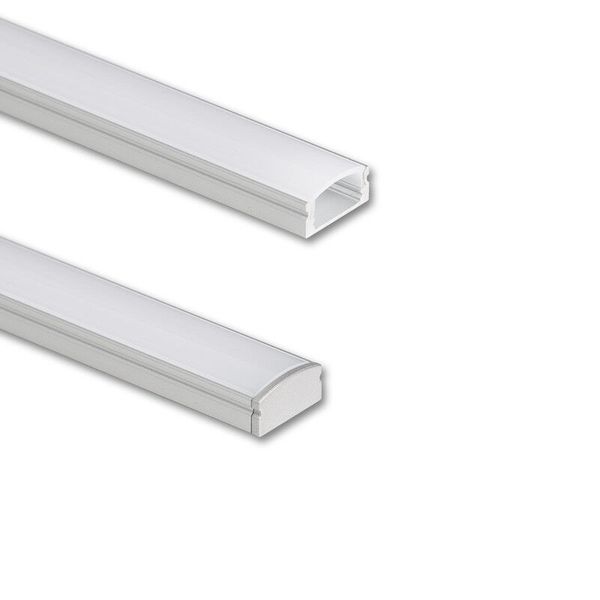 Attached aluminum profile PH2, 17x8mm, Whitey diffus., 1m image 1