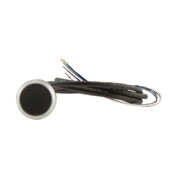 C22-D-S-K01-P62 Pushbutton, Flat, momentary, 1 NC, Cable (black) with non-terminated end, 4 pole, 1 m, black, Blank, Bezel: titanium image 8