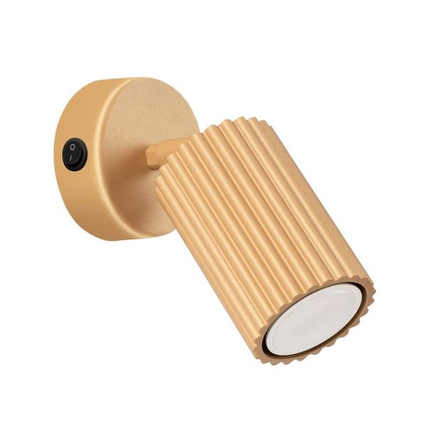 ADJUSTABLE GOLDEN WALL LAMP WITH CARBON SWITCH FOR BEDROOM (1XGU10) image 1