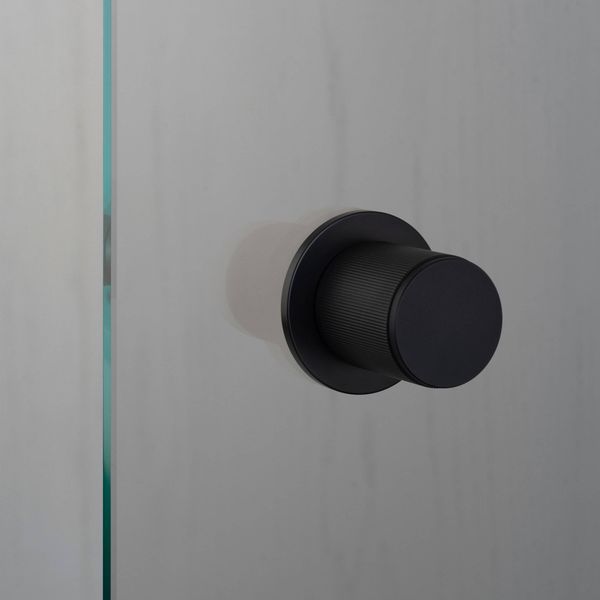DOOR KNOB / FIXED / SINGLE-SIDED / LINEAR / WELDERS BLACK image 1