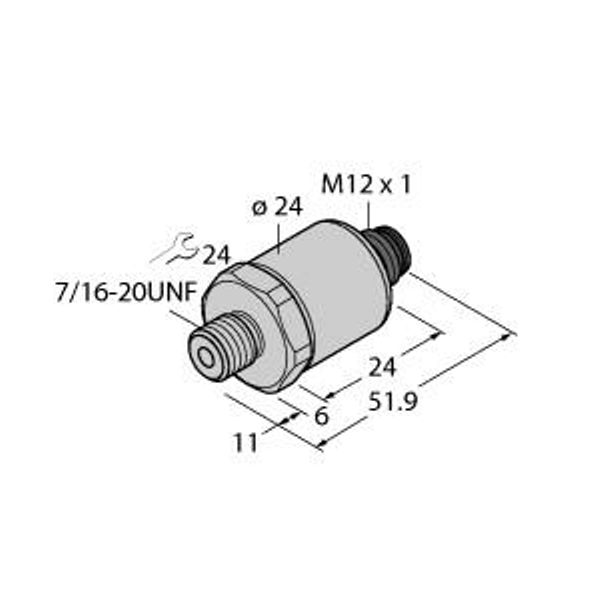 Pressure Transmitter With Current Output (2-Wire)   PT15PSIG-1005-I2-H1141 image 1