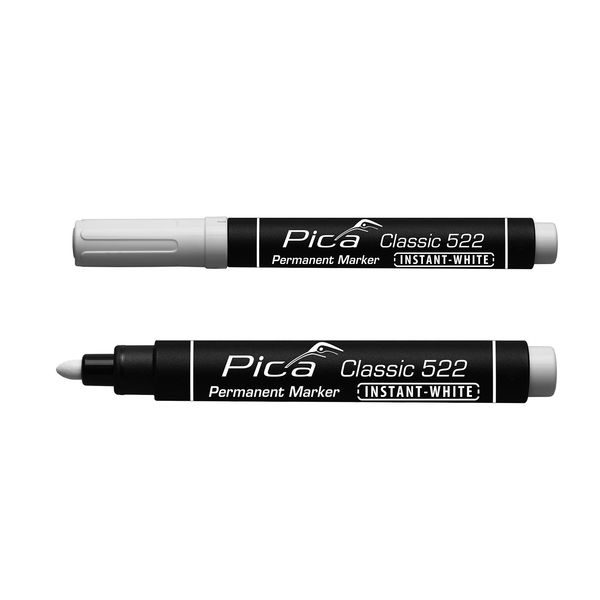 Pica 10st 522/52 Perm. Marker 1-4mm ronde punt wit image 3