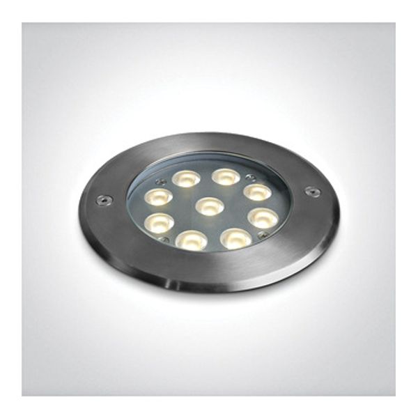 69076C/W SS316L IP67 INGROUND 9x1W WW 24V DC LOW DEPTH image 1
