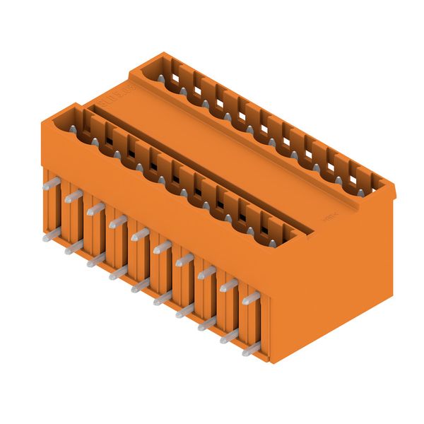 PCB plug-in connector, male header, closed side, THT solder connection, 5.08 mm, Number of poles: 20, 90°, Solder pin length (l): 3.2 mm, tinned, orange, Box image 3
