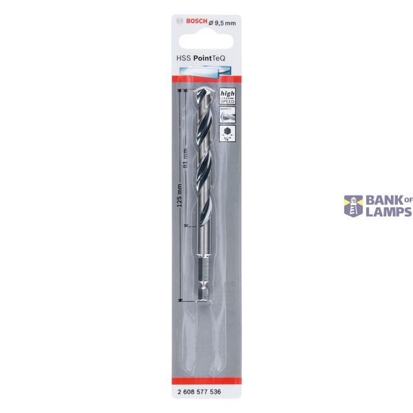 HSS PointTeQ Hex Drill Bit 9.5mm 1 pcs. image 2