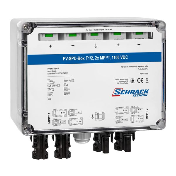 PV-SPD-Box T1/2, 2x MPPT, 1100VDC, MC4 connection image 1