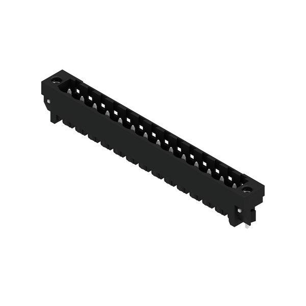 PCB plug-in connector, male header, Solder flange, THT/THR solder connection, 5.08 mm, Number of poles: 14, 180°, Solder pin length (l): 1.5 mm, tinned, black, Box image 2