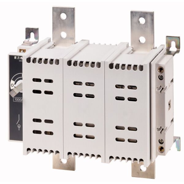 DDC-1000/2-SK DC switch disconnector, 1000 A, 2 pole, 1 N/O, 1 N/C, Without rotary handle and drive shaft, rear mounting image 1