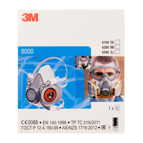 3M™ Reusable Half Mask Respirator, Small, 6100 image 3