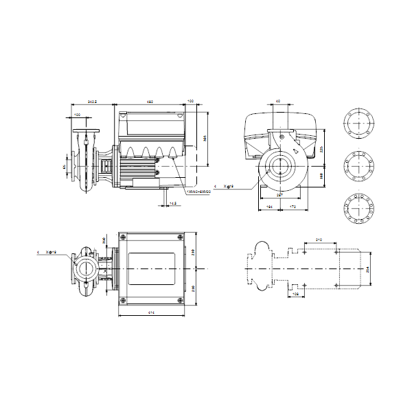 Norm block pump NBE40-250/230 A-F2-A-BAQE 15kW 400V 2P image 4