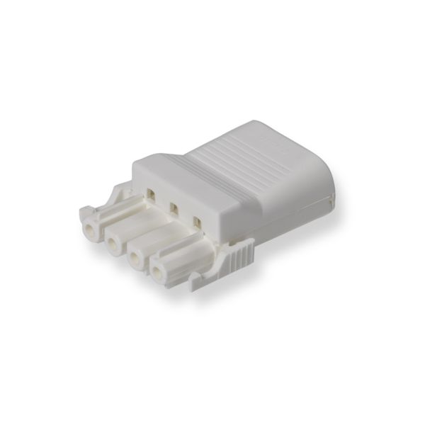 Coupler 4-p socket, str-rel, wht image 1