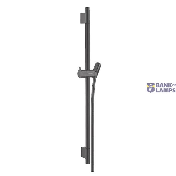 Unica S Puro shower bar, 65cm with actuator, black image 1