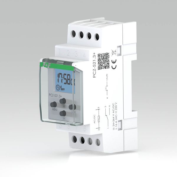 Weekly programmable timer, 1-channel - programmable via NFC, with backlight image 1