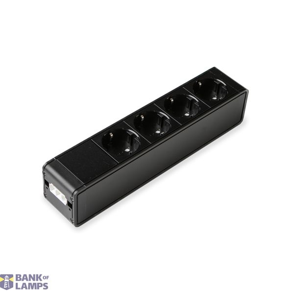 Socket outlet panel EAL40 AL 4S BLK image 1