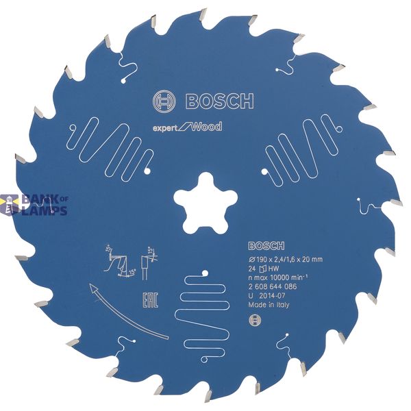 Circular saw blade Expert for Wood 190 x 2,4 mm, 24 image 1