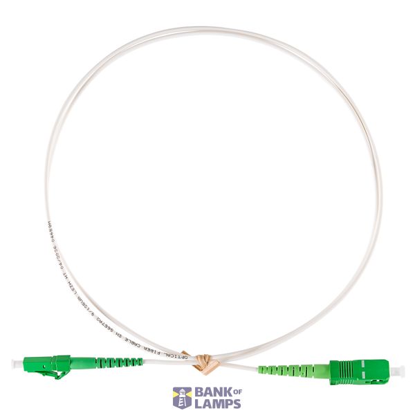 FTTH simplex patch cord. LC/APC – SC/APC, 9/125μm, OS2, 1.0m image 1