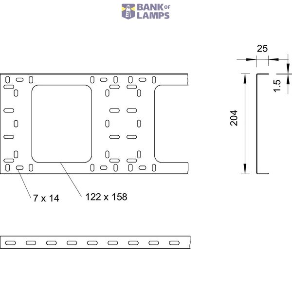 BKK basic profile 25x200x3000 Steel Hot-dip galvanised zinc image 2