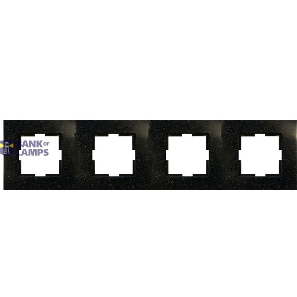 Novella Accessory Corian - Black Quartz Four Gang Frame image 1