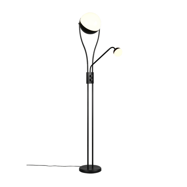 Chris LED floor lamp matt black with reading light image 1