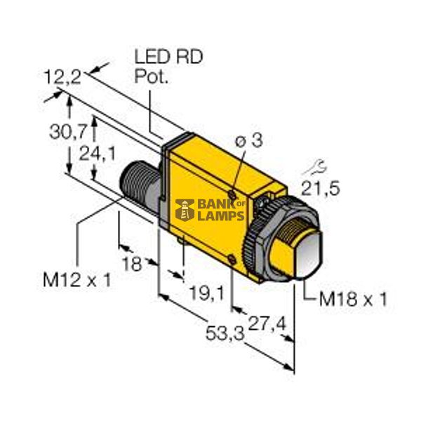Photoelectric Sensor Opposed Mode Sensor (Emitter)   SM31ELMHSQD image 1
