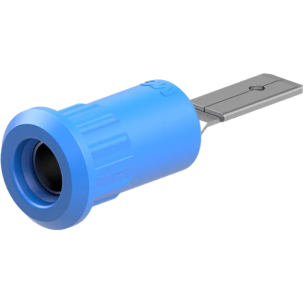 4 mm socket, plug-in connection, mounting Ø 8.2 mm, blue, 64.3013-23 image 1
