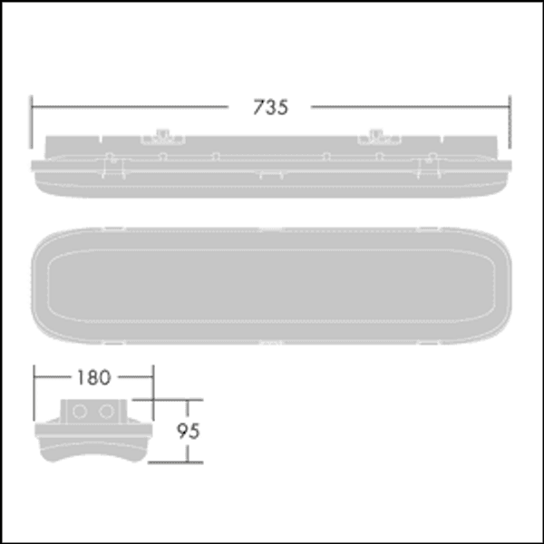 FORCELED 4000 840 HF E3 - LED waterproof luminaire image 3