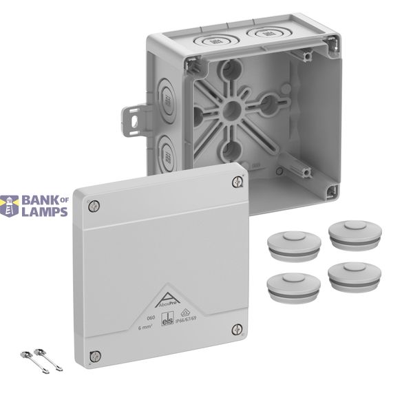 Junction box, Type of protection IP66/IP67/IP69, max. 6², IK09, Protection class II, Ui 1000V AC, Ui 1000V DC, DLG, DNV, VDE, Halogen free image 1