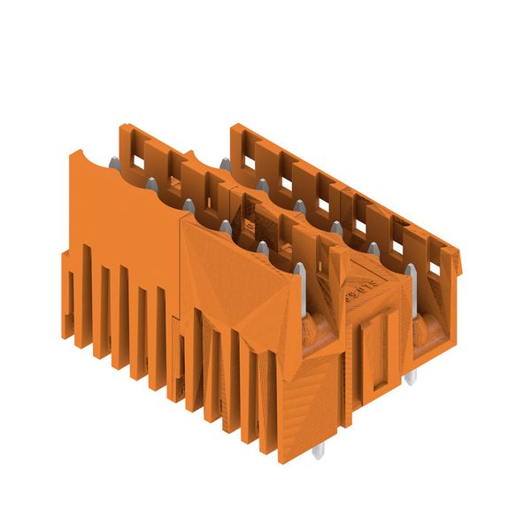 PCB plug-in connector, male header, open side, THT solder connection, 5.08 mm, Number of poles: 12, 180°, Solder pin length (l): 3.2 mm, tinned, orange, Box image 3