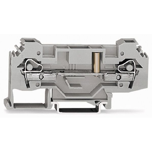 2-conductor through terminal block 6 mm² with test option gray image 1