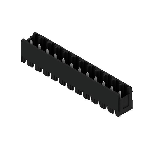 PCB plug-in connector, male header, Dovetails for fixing blocks, THT solder connection, 5.08 mm, Number of poles: 12, 180°, Solder pin length (l): 3.2 mm, tinned, black, Box image 3