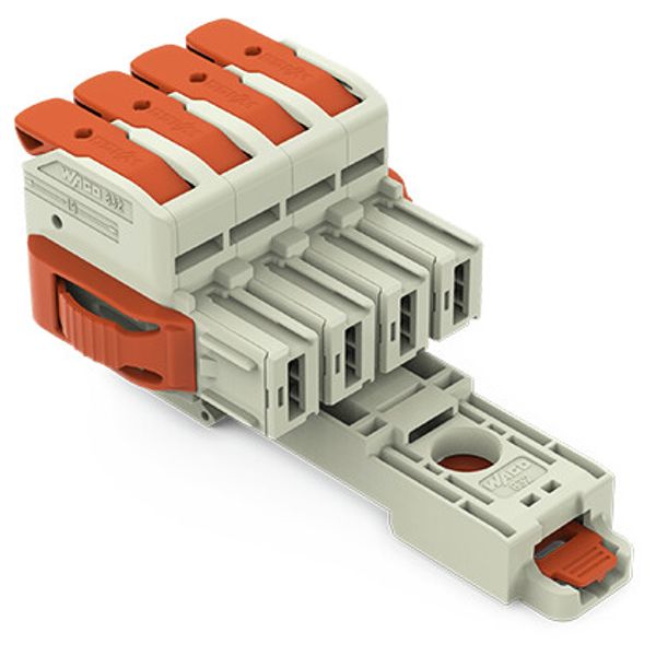 1-conductor female connector lever Push-in CAGE CLAMP® light gray image 1