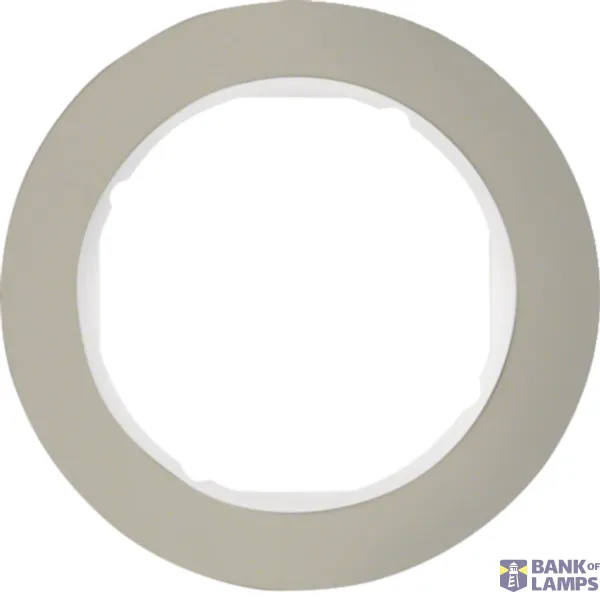 Frame 1-gang series R.Classic stainless steel, matte finish, support material plastic white image 1