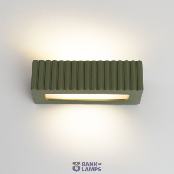 Wall lamp ceramic RIGATA olive green image 12